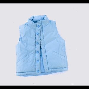 GAP baby blue reversible vest for girls!